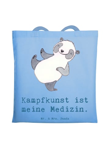 Mr. & Mrs. Panda Umhängetasche Panda Kampfkunst mit Spruch in Sky Blue