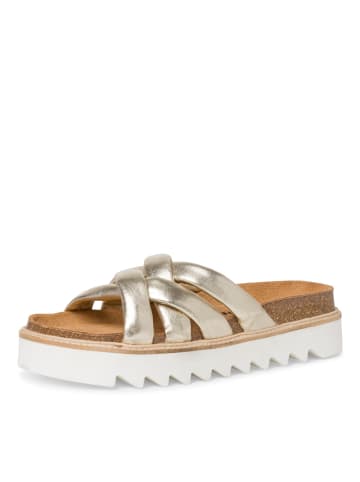 Tamaris Plateau Pantoletten in Gold