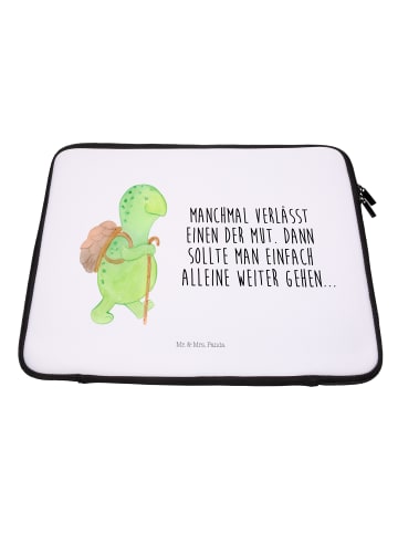 Mr. & Mrs. Panda Notebook Tasche Schildkröte Wanderer mit Spruch in Weiß