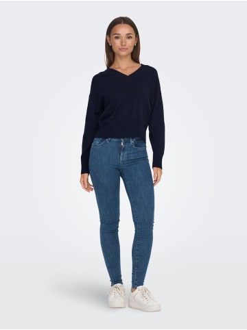 JACQUELINE de YONG Dünner Strick Pullover Langarm JDYPRIME in Navy