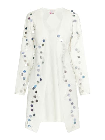 IZIA Damen Cardigan in Wollweiss