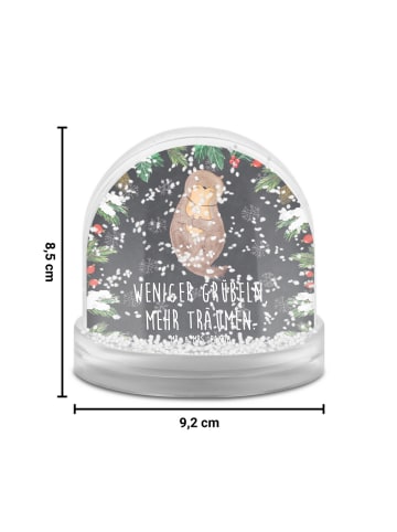 Mr. & Mrs. Panda Weihnachts Schneekugel Otter Muschel mit Spruch in Kreidetafel