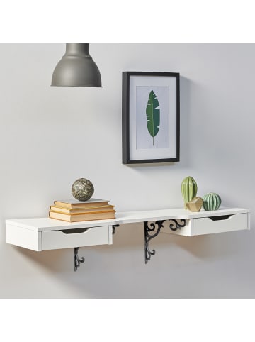 relaxdays 2x Regalwinkel "Barocke Ornamente" in Schwarz