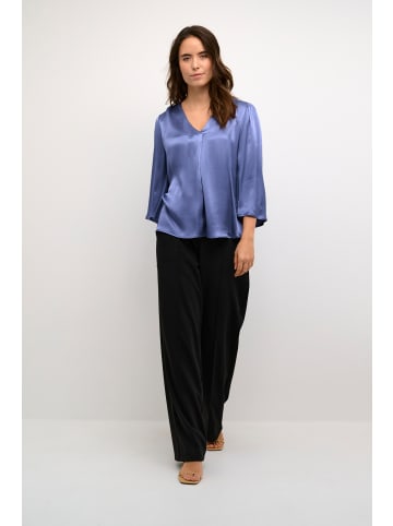 Kaffe Langarm-Bluse KAkaren in Blue Indigo