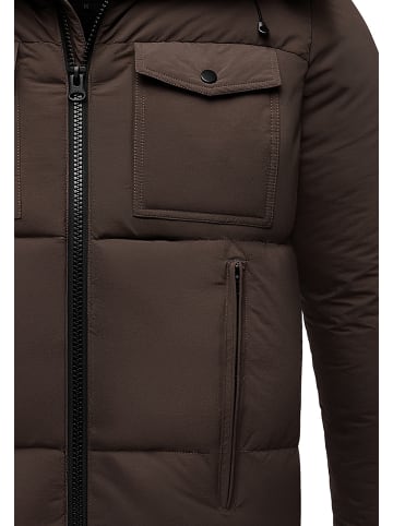 Humy Winterjacke mit Fleecefutter in Braun