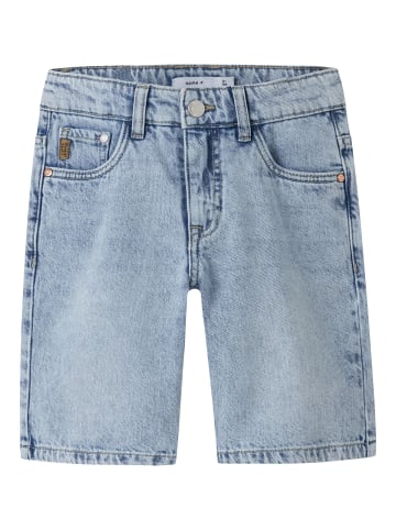name it Shorts in Light Blue Bleached Denim