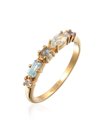 Elli Ring 925 Sterling Silber Oval, Viereck in Gold