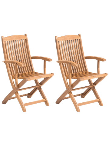 Beliani 2er-Set Esszimmerstuhl MAUI in Braun