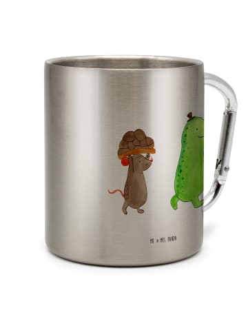 Mr. & Mrs. Panda Thermotasse Schildkröte Maus ohne Spruch in Silber