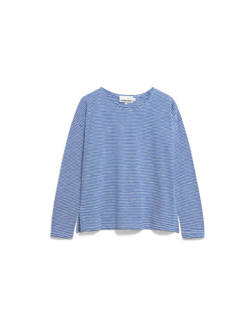 armedangels Langarmshirt Xianaa in blau weiß