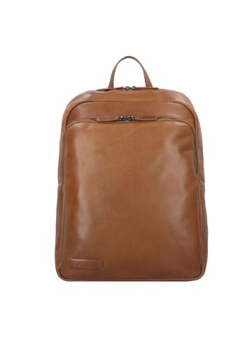 Plevier Rock Opal Daypack Leder 43 cm Laptopfach in cognac