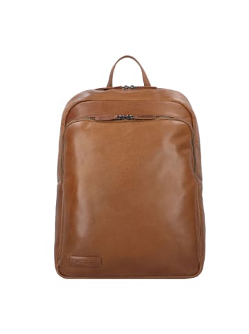 Plevier Rock Opal Rucksack Leder 43 cm Laptopfach in cognac