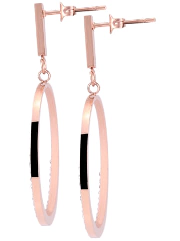 Adeliás Damen Ohrringe – Ohrstecker aus Edelstahl mit Strass Steinchen in gold