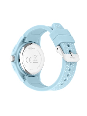 s.Oliver Armbanduhr Eisblume in blau