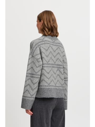 b. young Strickpullover BYOMEA Loose fit in Mid grey Melange Mix