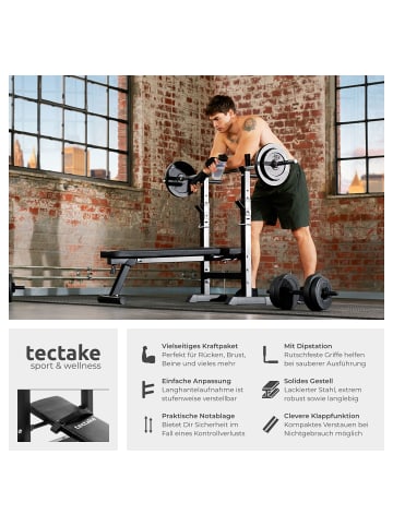 tectake Trainingsbank mit Langhantelablage