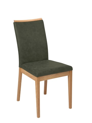 58 aufm Kessel ESSZIMMERSTUHL 2er-Set Delfi 2 Wildeiche Massiv/Microfaser Khaki