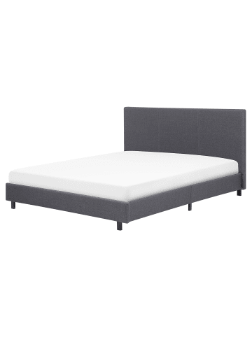 Beliani 10-tlg Doppelbett ALBI in Grau/Schwarz