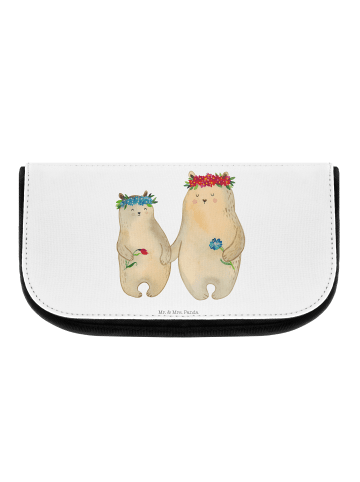 Mr. & Mrs. Panda toilettenbeutel Bären mit Blumenkranz ohne Spruch in Weiß