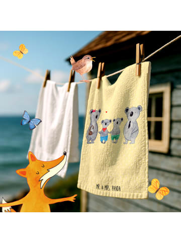 Mr. & Mrs. Panda handtuch gäste wc Koala Familie zwei ohne Spruch in Gelb Pastell