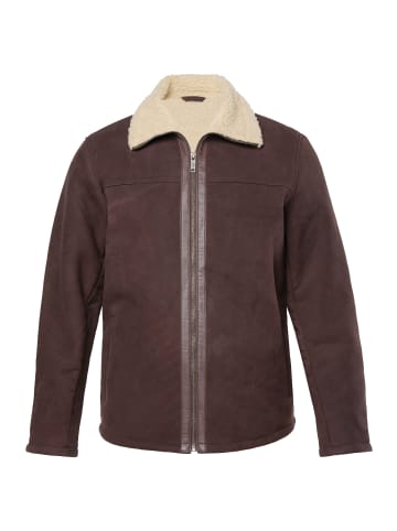 JP1880 Lederjacke in dunkelbraun