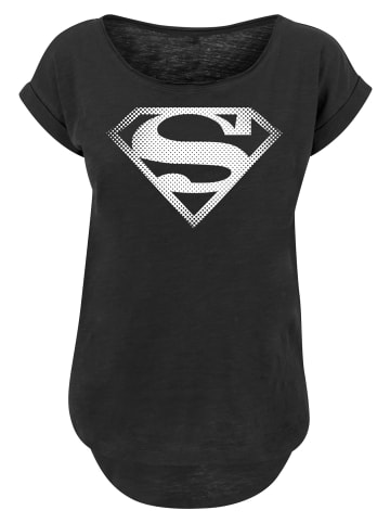 F4NT4STIC Long Cut T-Shirt DC Comics Superman Spot Logo in schwarz