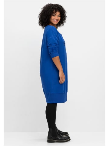 sheego Sweatkleid in royalblau