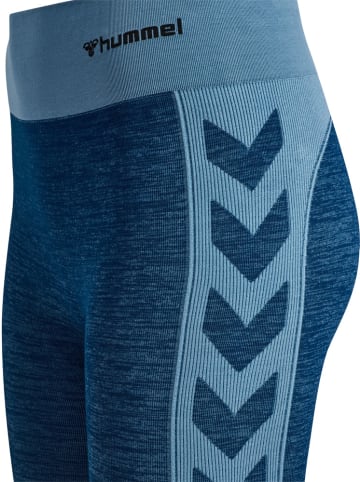 Hummel Sportleggings "Clea Seamless Mid Waist Tights" in Blau
