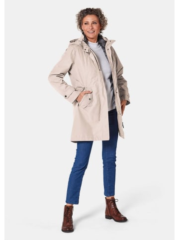 GOLDNER Kurzgröße: Kapuzenjacke mit 3-in-1-Funktion in kiesel