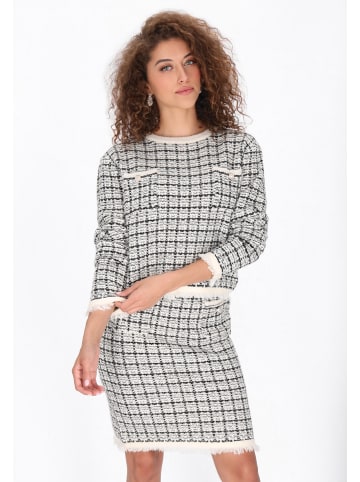 faina Women Sweater in offwhite black gold