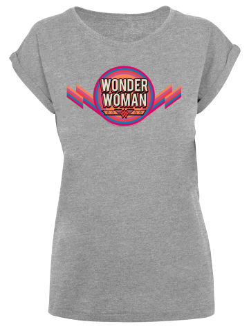 F4NT4STIC T-Shirt DC Comics Wonder Woman Rainbow Logo in grau meliert