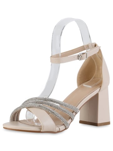VAN HILL Riemchensandaletten Celine in Beige