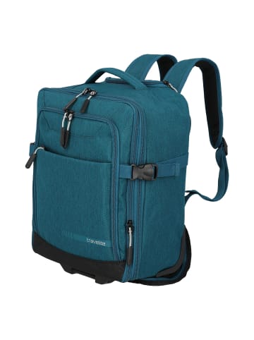 travelite Kick Off 2 Rollen Rucksacktrolley 40 cm Laptopfach petrol