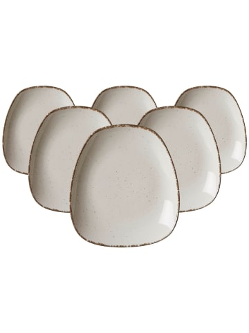 Ritzenhoff & Breker 6er Set Beilagenteller Casa 19 x 16,5 cm in Beige