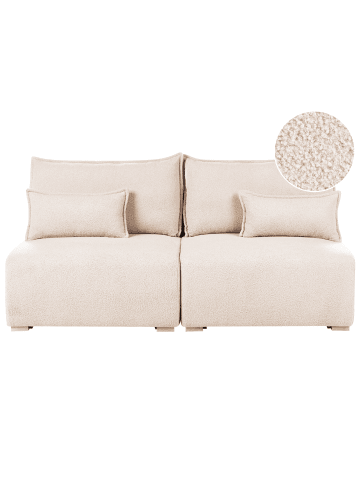 Beliani Modulsofa NERBO in Beige/Braun - (W) 200 x (H) 97 x (L) 106 cm