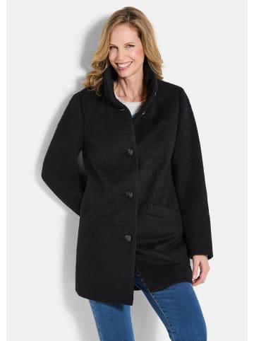 GOLDNER Kurzgröße: Stepp-Winterjacke mit Kapuze in schwarz