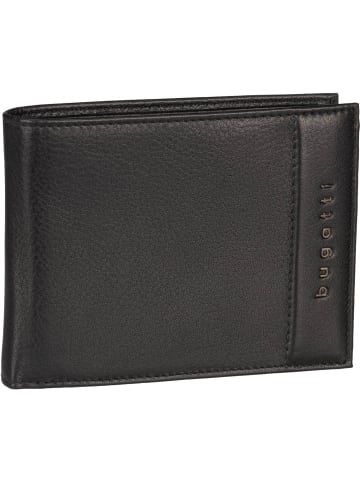 Bugatti Geldbörse Nome Horizontal Wallet with Flap III in Schwarz