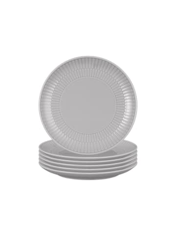 Seltmann Weiden 6er Set Brotteller Amina ø 16,3 cm in Silbergrau