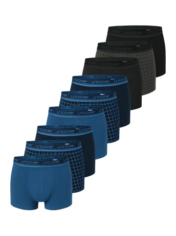 UNCOVER BY SCHIESSER Retro Short / Pant Cotton in Blau / schwarz