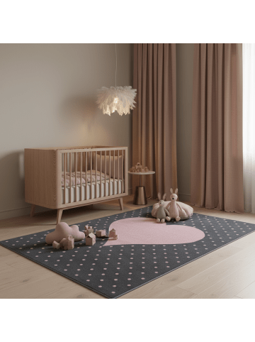KADIMA DESIGN Kinderteppich Waschbar Gestreift COGNE Strapazierfähig OEKO-TEX