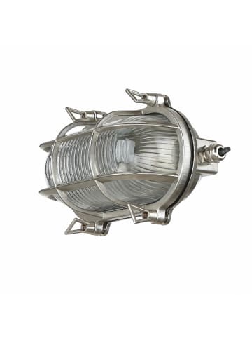 Licht-Erlebnisse Außen Wandlampe (B)21 x (H)13 cm in Nickel matt