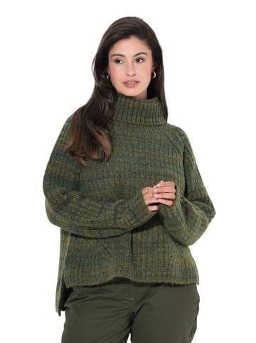 Ulla Popken Pullover in olivgrau