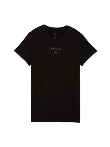 Puma T-Shirt 'ESS SCRIPT' in schwarz