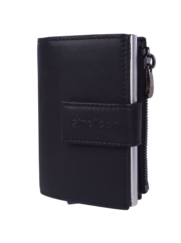 Strellson Carter C-Four Kreditkartenetui RFID Schutz Leder 6.5 cm black