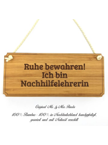 Mr. & Mrs. Panda Werbeschild Nachhilfelehrerin mit Spruch in Keine Angabe