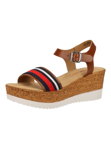 S.OLIVER RED LABEL Sandalen in Braun/Blau