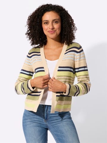 WITT WEIDEN Strickjacke in sand-schilf-gemustert