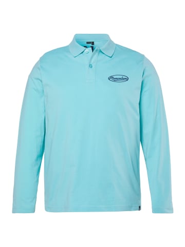 Men Plus Poloshirt in helles türkis