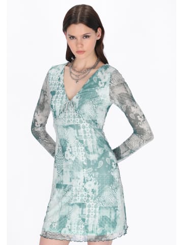 myMo ROCKS Women Dress in green multicolor