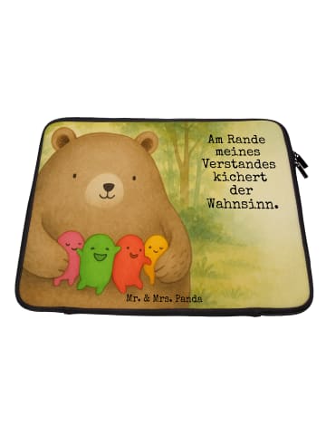 Mr. & Mrs. Panda Laptop Tasche Bär Gefühl Design mit Spruch in Weiß